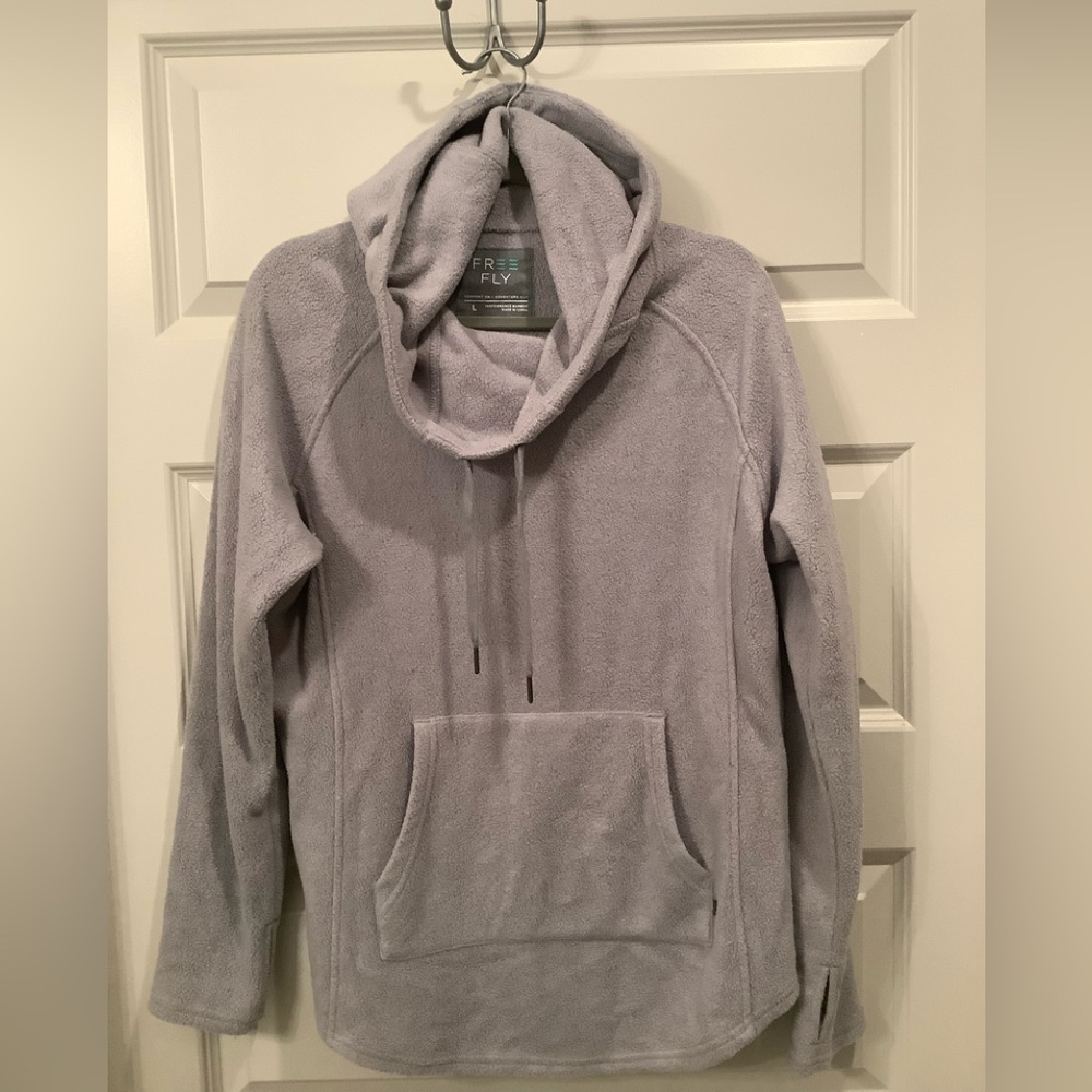 Free Fly Apparel Bamboo Fleece Pullover Hoodie Lavender Size L